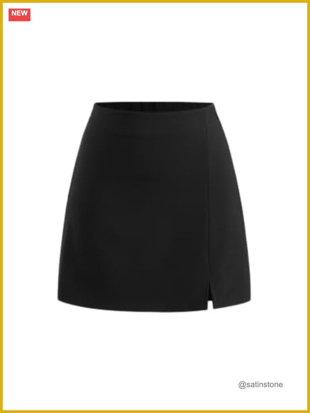 High Waist Split Mini Skirt with Zipper - Bodycon A-Line Party Skirt